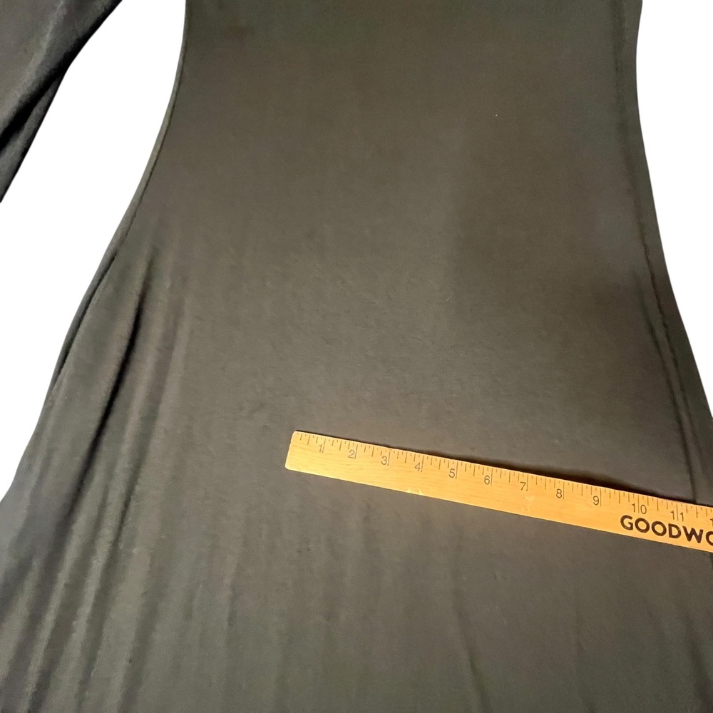 Soft Surroundings Petite S Green Cotton Maxi Dress Pockets Flowy Minimalist - Picture 9 of 12